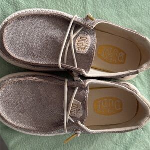 Hey Dude Kids Moccasins - Glittery Brown